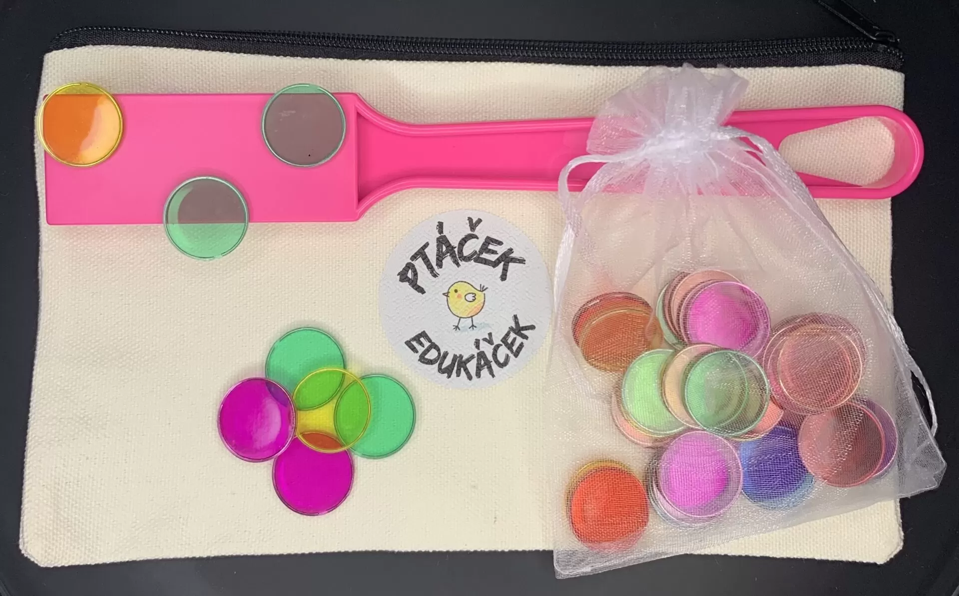 Montessori magnetická tyčka růžová